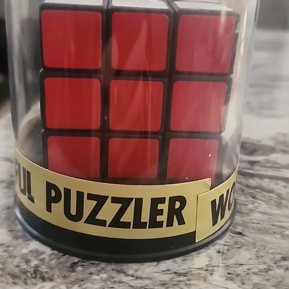 Classic Rubik's Cube Challenger Puzzle New old stock sealed in lucite case